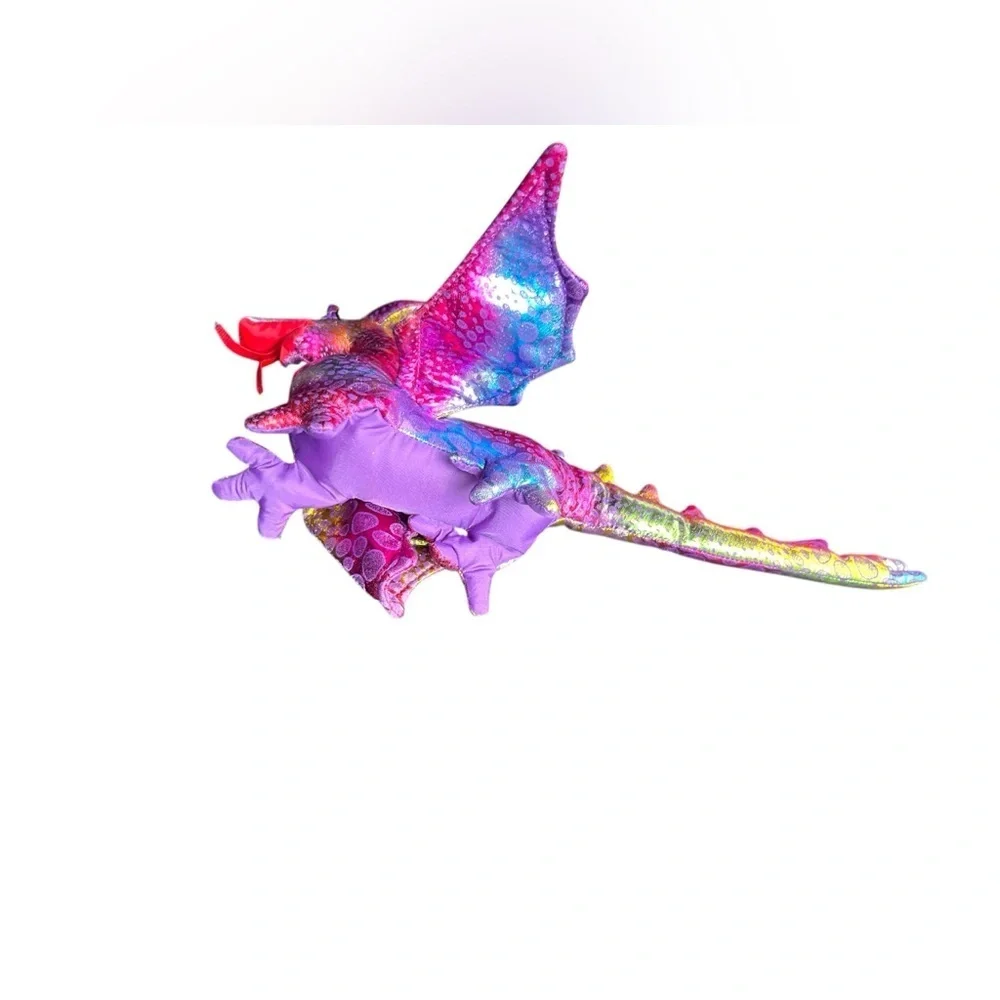 Sand Filled Dragon And Lizard Shiny Metallic Weighted Plush 1990s Vintage